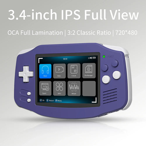 ANBERNIC RG34XX Retro Handheld Game Console 3.4" IPS Screen Linux 64-bit Video Gaming Player Support WiFi Bluetooth HD TV Output